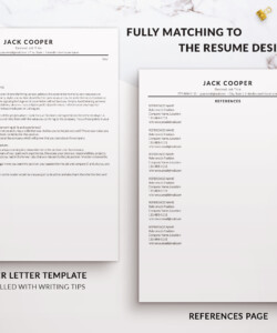 ATS Friendly CV Template Cover Letter Template Jack