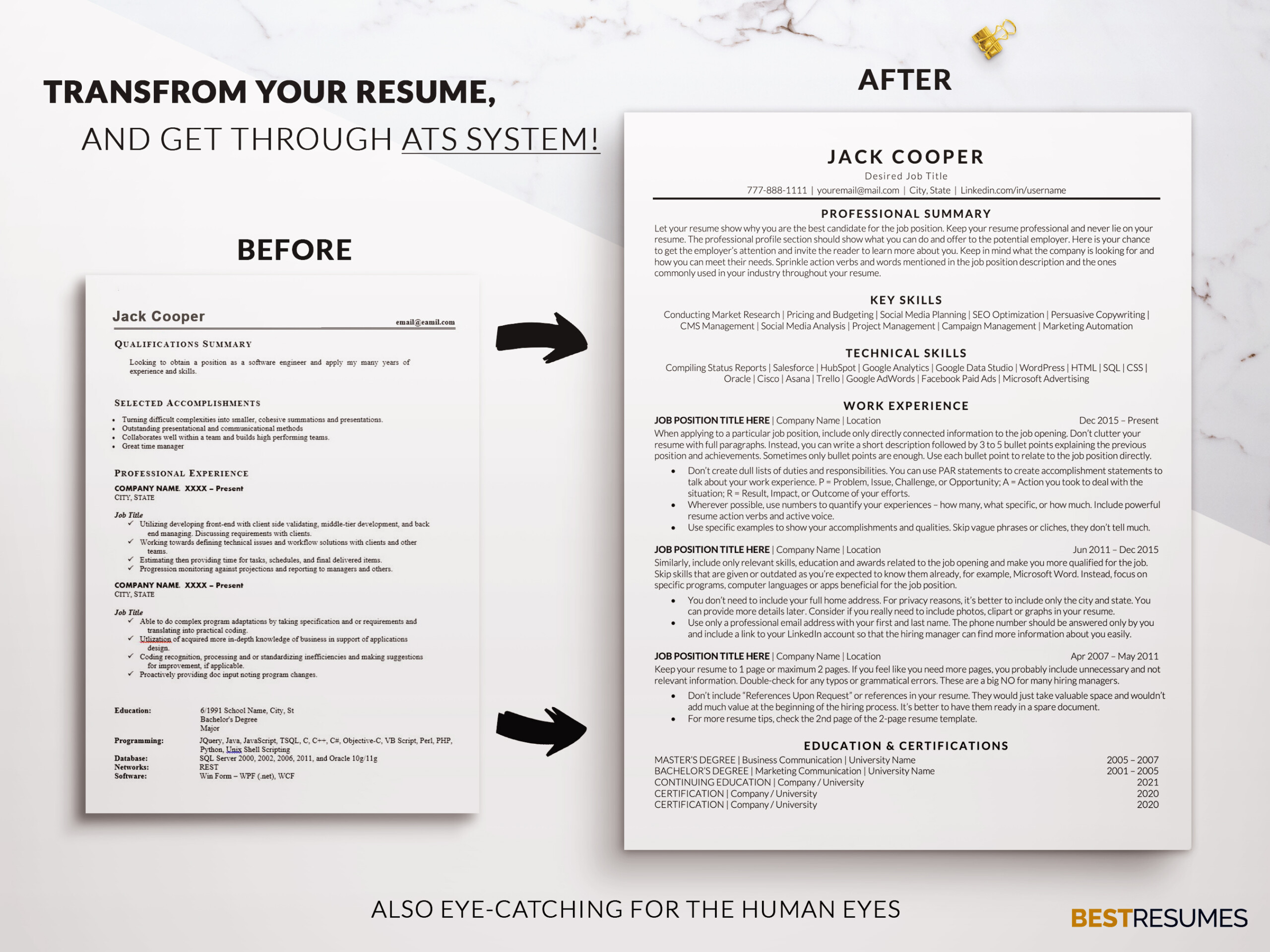 ATS Friendly CV Template Tranform Your Resume Jack scaled