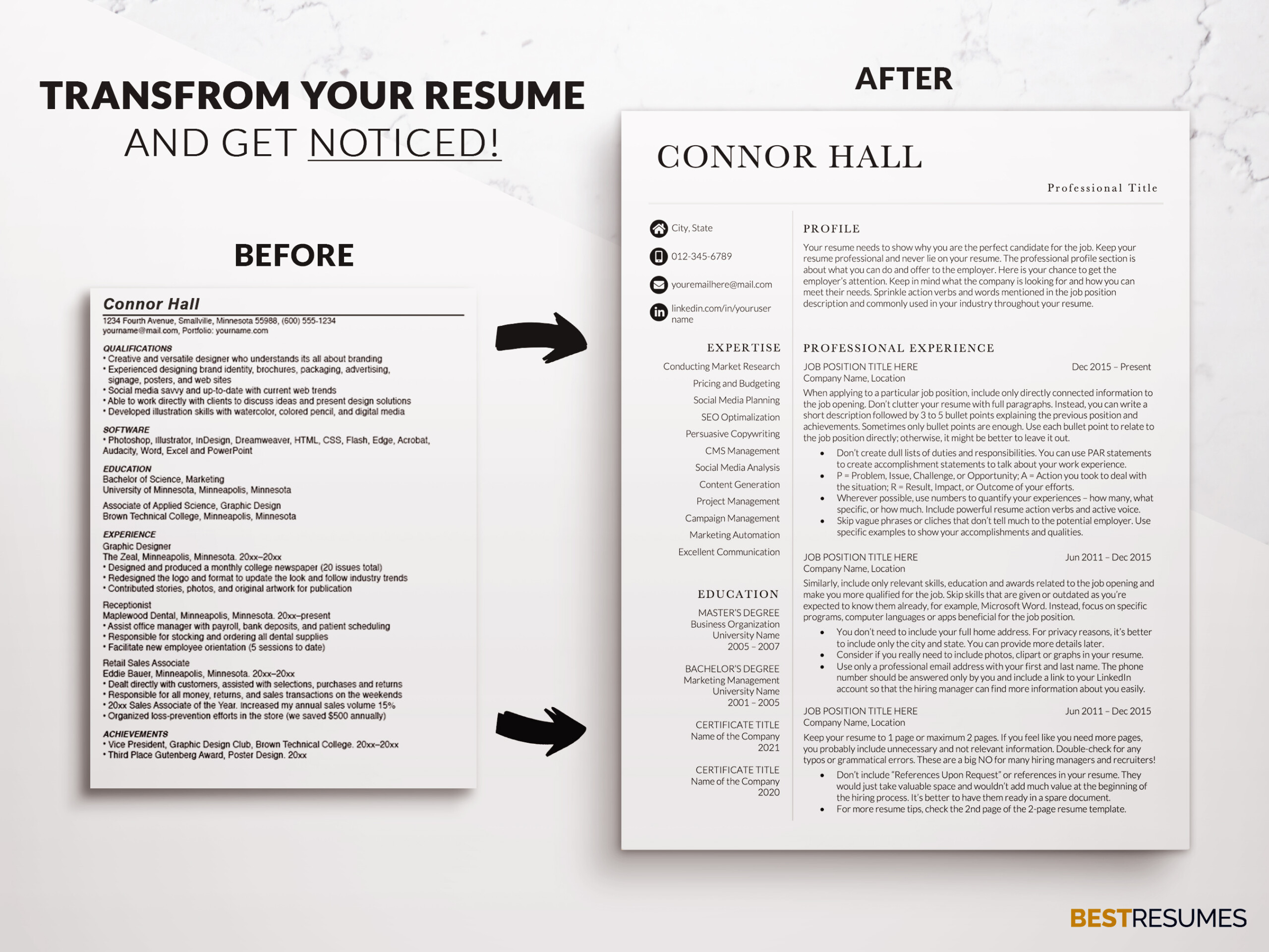 Simple Resume Template Word Transform Your Resume Connor