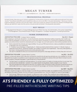 Modern Resume Templates ATS Word & Mac Pages ATS Friendly Fully Optimized Megan