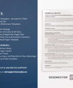 ATS Friendly CV Template CV Package Isabella White