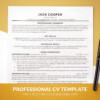 ATS Ready CV Template Cover One Page CV Jack Cooper