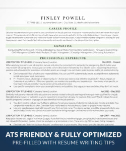 Creative Resume ATS Friendly Cover Resume Finley Powell