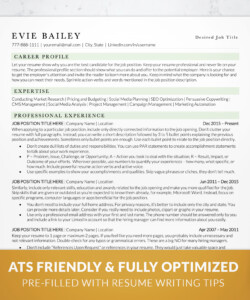 Creative Resume Template ATS Friendly Cover Resume Evie Bailey