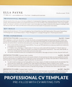 Modern ATS Friendly CV Template Cover Page Ella Payne