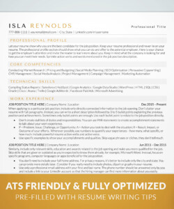 Modern ATS Resume Template Resume Cover Isla Reynolds