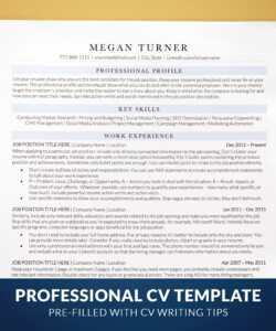 Professional ATS CV Template Cover One Page CV Template Megan Turner