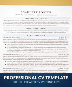 Professional CV Template Word Cover CV Template Scarlett Foster