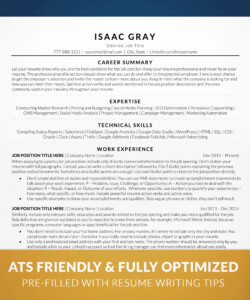 Resume Template for ATS Word Resume Cover Isaac Gray