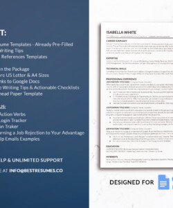 ATS Friendly Resume Template Google Docs Compact Resume Package Isabella White