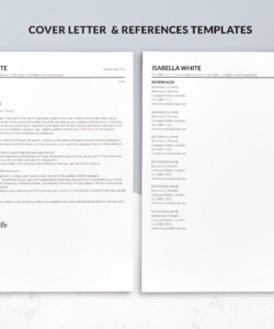 ATS Friendly Resume Template Google Docs Cover Letter Isabella White