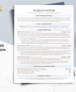 ATS Friendly Resume Template for Google Docs Resume One Page Scarlett Foster