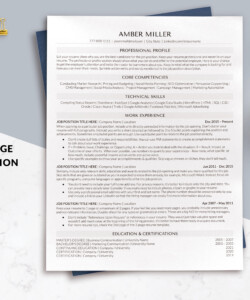 Resume Templates ATS for Google Resume One Page Docs Amber Miller