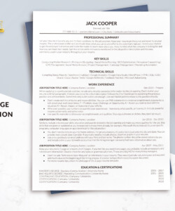Simple ATS Resume Template Google Docs Jack Cooper One Page Resume
