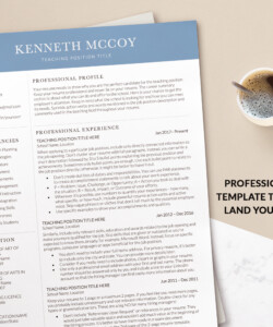 Clean Resume for Teachers Template for Word 1 Page Resume Kenneth Mccoy