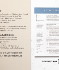 Clean Resume for Teachers Template for Word Compact Resume Package Kenneth Mccoy