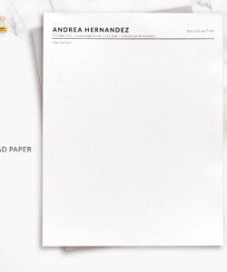 Resume Template ATS CV Features Template Letterhead Template Andrea Hernandez