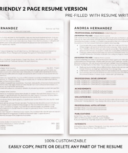 Resume Template ATS CV Features Template Two Page Resume Andrea Hernandez