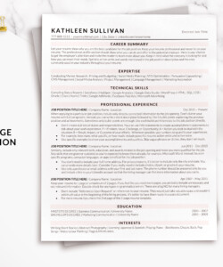 Resume Template ATS for Word Resume One Page Kathleen Sullivan