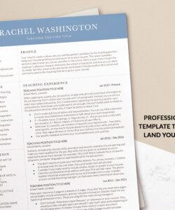 Resume Template for Educators and Teachers Job 1 Page Resume Rachel Washington