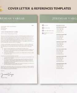 Resume Template for Teachers Cover Letter References Templates Jeremiah Vargas
