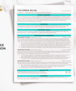 Simple CV Resume Template ATS Ready One Page Tiffany Blue Yolanda Silva
