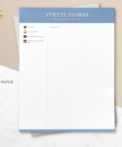 Two Column Teacher Resume Word and Cover Letter Letterhead Yvette Flores