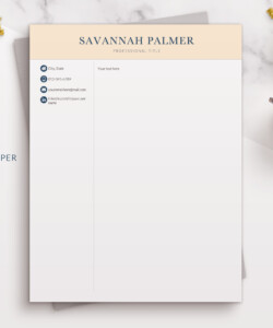 Elegant Resume Template for Word Letterhead Template Savannah Palmer