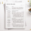 Minimalist Clean Resume Template for Word Richie One Page Resume Mclean
