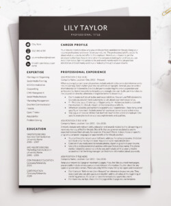Professional-Two-Column-Resume-Template-1-Page-Lily-Taylor